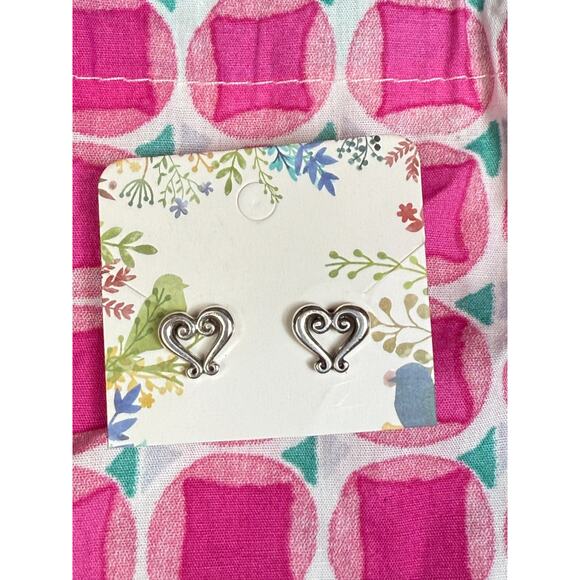 Brighton Jewelry - Brighton Genoa Silver Heart Small Post Earrings